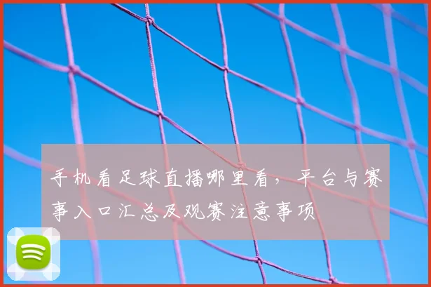 手机看足球直播哪里看,平台与赛事入口汇总及观赛注意事项